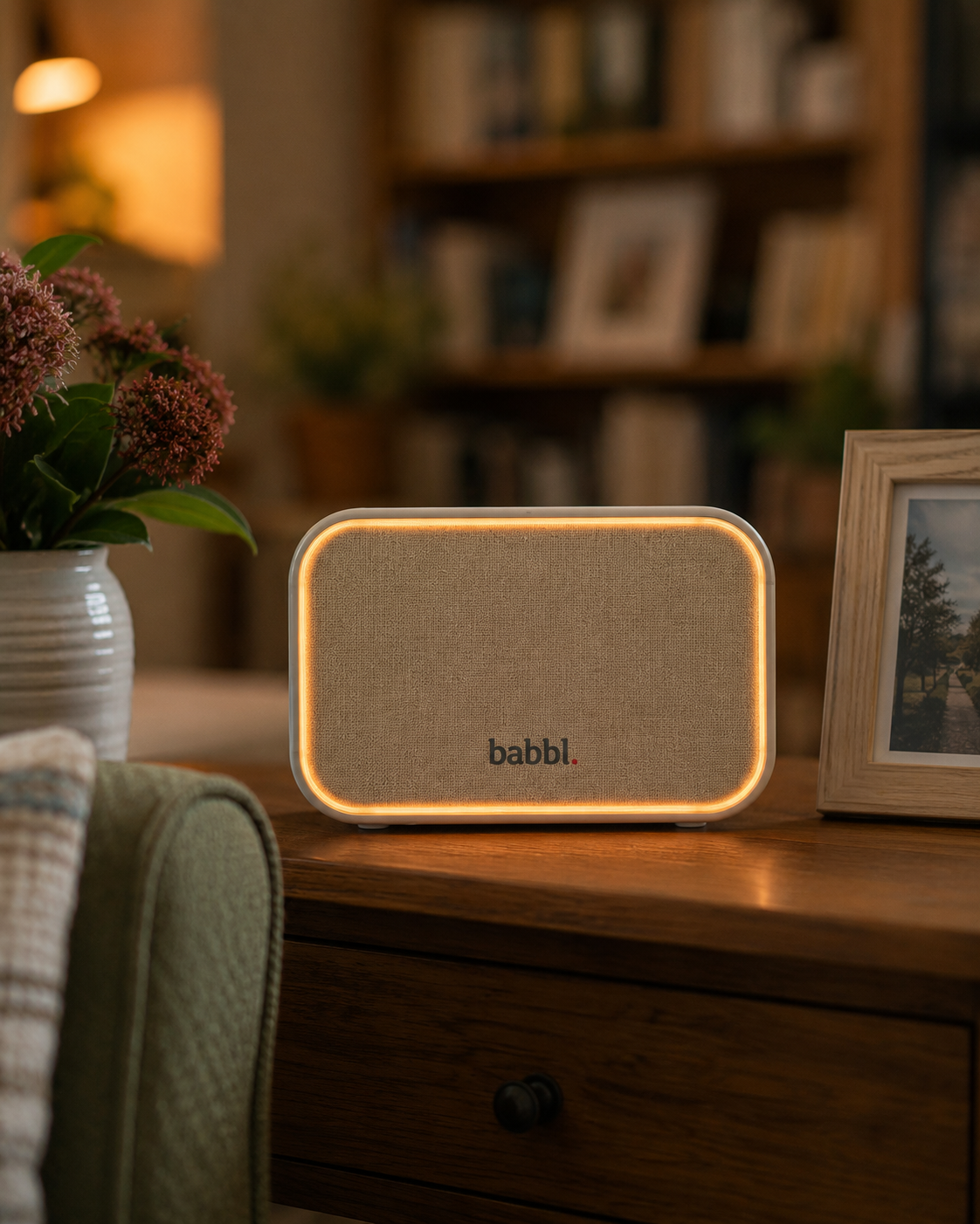 Babbl apparaat in woonkamer